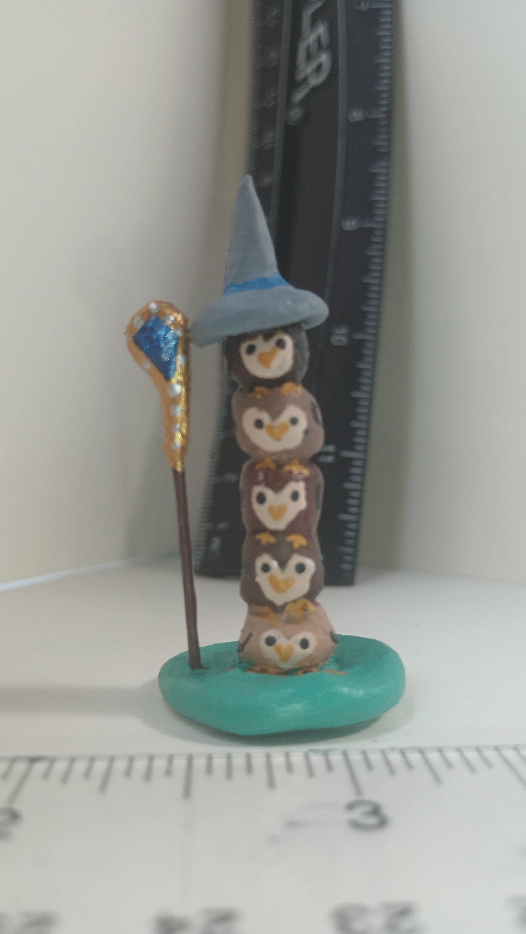 5 Wizard Owls DND handmade minifigure