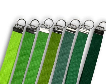 Handmade Cotton Webbing Wristlet Keychain | Key Fob Lanyard