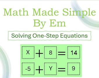 Solving One-Step Equations - An Easy-to-Follow Guide with Simple Instructions