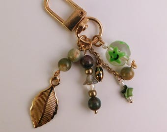 Golden Nature Lobster Claw Clasp Keychain