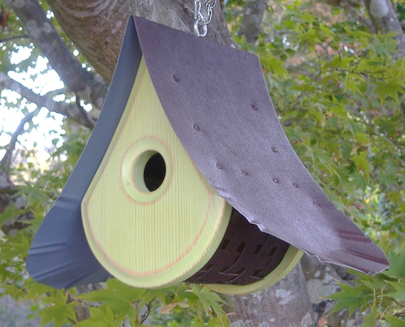 Oiseaux De Maison Moderne Nichoirs Avec Une Vue Cage à Oiseau Vert