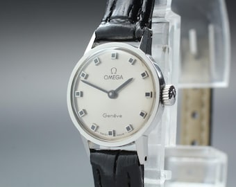 1973 Near MINT OMEGA Geneve 20mm 511.0451 Manual Silver Dial Women's Vintage