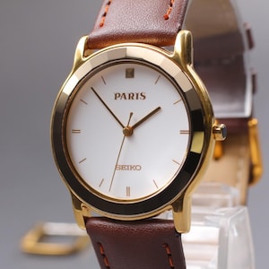 Vintage 1990 [Near MINT] Seiko Dolce Paris 5S21-604A Sweep Second Quartz Men&#39;s
