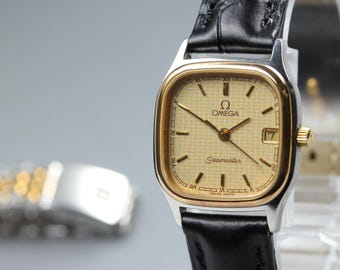 1985 Near MINT OMEGA Seamaster 22mm 796.0875 Quartz Roman Dial Women's Vintage