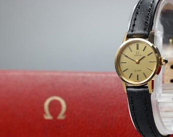 1979 Near MINT/Box, Paper OMEGA De Ville 20mm 511.0371 Manual Gold Women Vintage