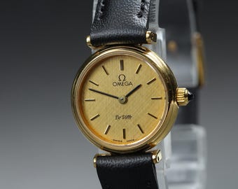 1979 Near MINT OMEGA De Ville 22mm 511.0565 Manual Gold Dial Women's Vintage