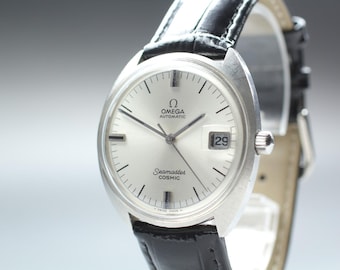 Near MINT OMEGA Seamaster COSMIC 35mm 166026 Automatic Silver Dial Men's Vintage