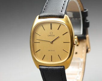 1975 Near MINT OMEGA De Ville 32mm 111.0139 Manual Gold Dial Men's Watch Vintage