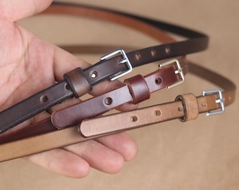 Thin Belts For Dresses Leather Skinny Belt