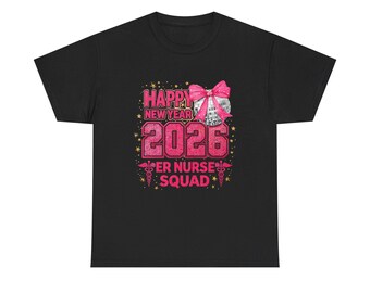 Happy New Year ER Nurse Squad Shirt 2026 | ER Nurse T-Shirt | New Year Nurse Gift | Emergency Room RN Tee
