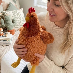 Cecile Hen Plyschleksak Uppstoppad Kycklingdocka Mjuk Plysch Bondgårdsdekor Söt Tupp Höna Gåva Kawaii Djur Plysch Samlarobjekt
