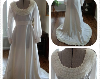 Vintage Wedding Dress Retro Bridal Gown