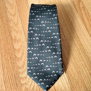 Vintage Elephant Neck Tie Jim Thompson Made in Thailand Necktie