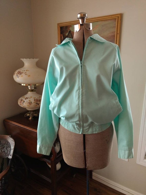 1980s Preppy Jacket Pastel Blue Green by Tabi Inte