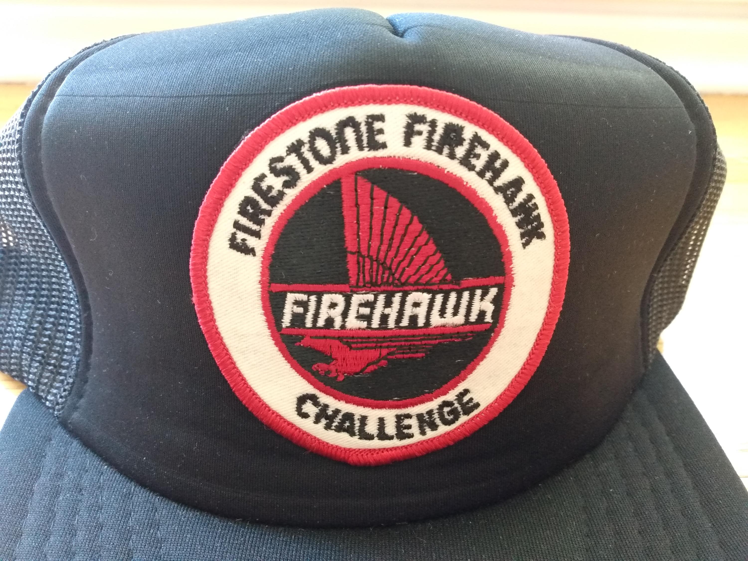 Vintage Trucker Hat Firestone Firehawk Challenge Mesh