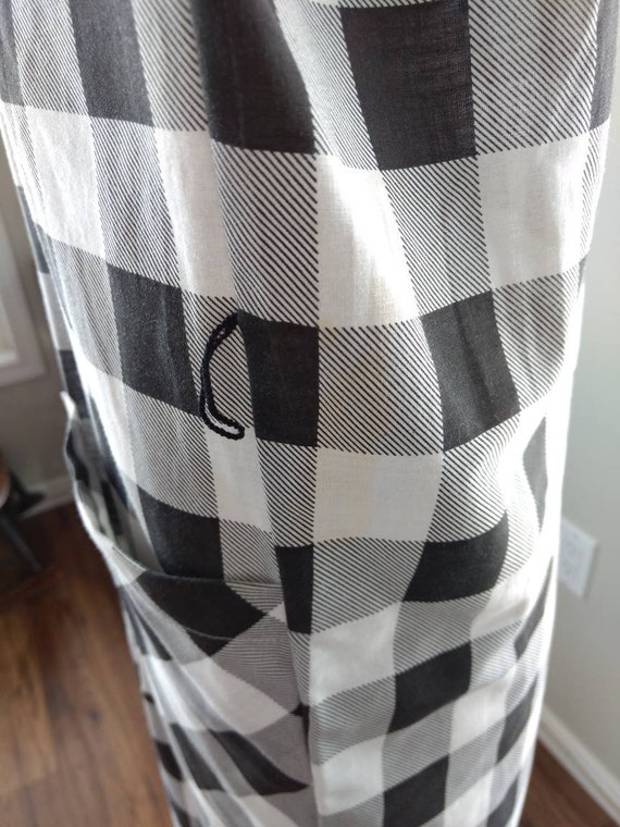 Black and White Buffalo Checked Dress with Pocket… - image 8