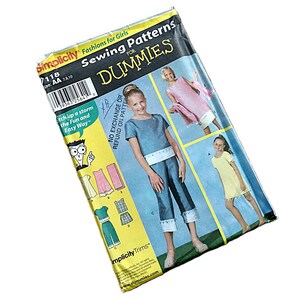 Girls Dress Tops Pants Shorts Sewing Pattern Size 7 8 10 Simplicity 7118 UNCUT