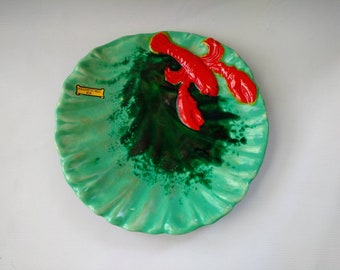 Vintage Lobster Dish Decorative Souvenir Plate from Magnetic Hill New Brunswick