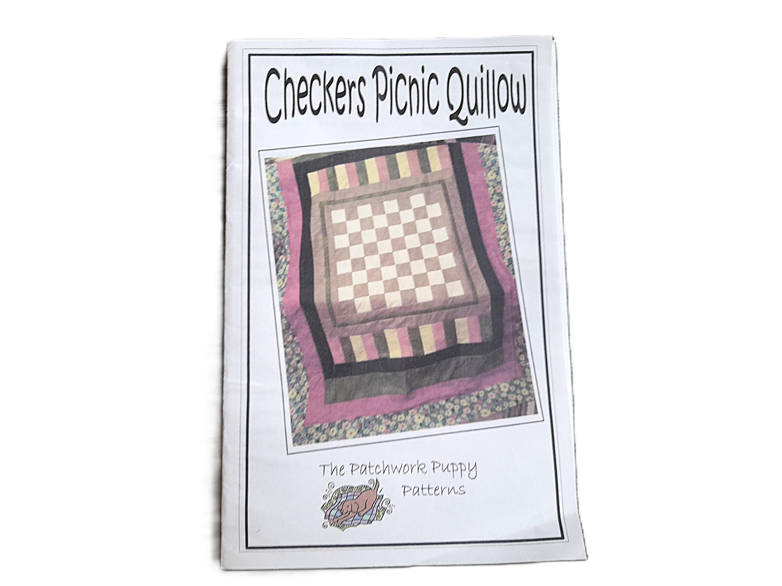 Checkers Game Picnic Quilt Sewing Pattern Pillow Travel Family Fun - Etsy