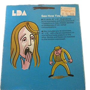 Support pédagogique vintage « Voyez comment vous vous sentez » Sentiments Emotions Jeu éducatif pour l'école à la maison