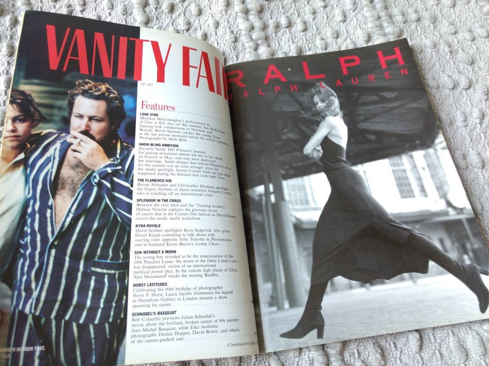 Vanity Fair Magazine Vintage August 1996 Matthew McConaughey Etsy