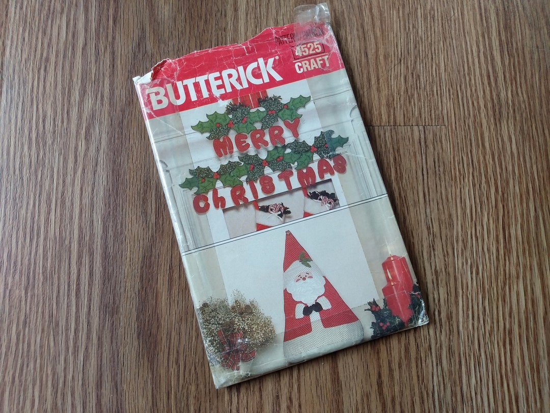 Vintage Christmas Craft Sewing Pattern Santa Centerpiece and Etsy