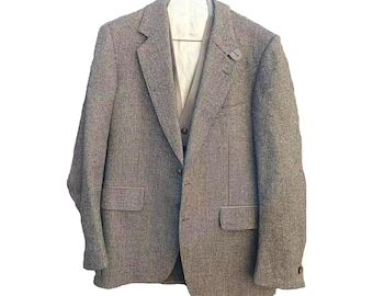 Vintage Herren Wollblazer & Wildlederweste im Set - Größe 40 - Union Label