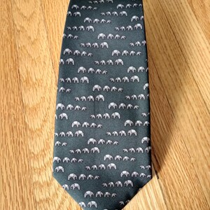 Vintage Elephant Neck Tie Jim Thompson Made in Thailand Necktie