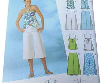 Junior Size 5/6 to 15/16 Sewing Pattern Top Shorts Gauchos Simplicity 4150 UNCUT