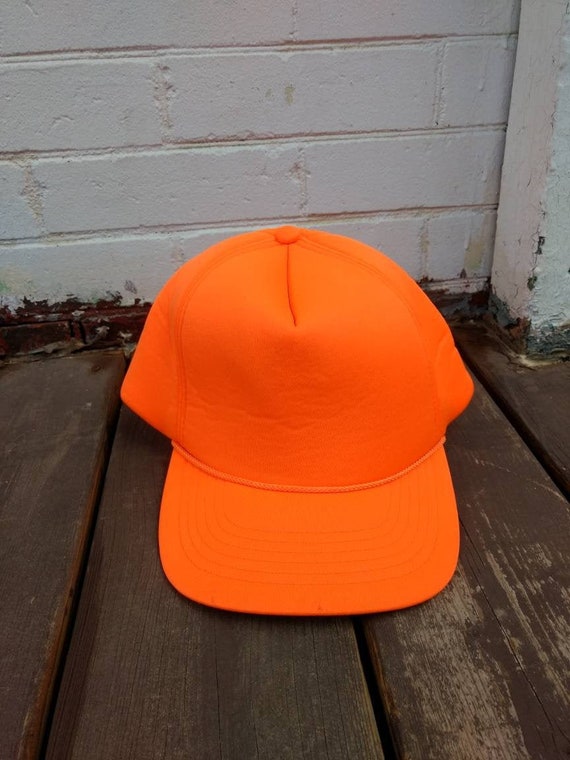 Neon Orange Trucker Hat Foam Mega Cap 