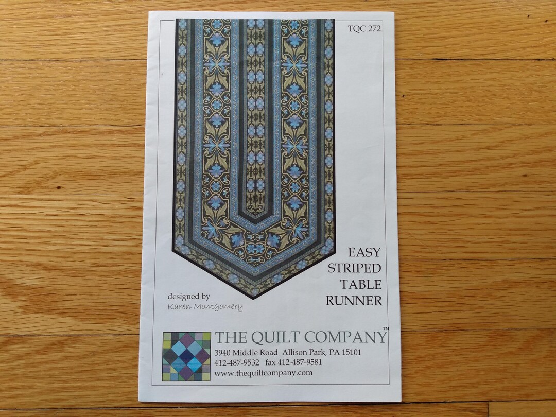 Easy Striped Table Runner Quilting Sewing Pattern 16" by 45" - Etsy