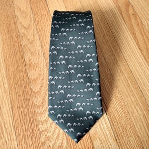 Vintage Elephant Neck Tie Jim Thompson Made in Thailand Necktie