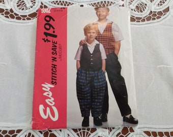 Boys Sewing Pattern Pants Shirt Vest Size 3 4 5 6 Special Occasion Ring Bearer