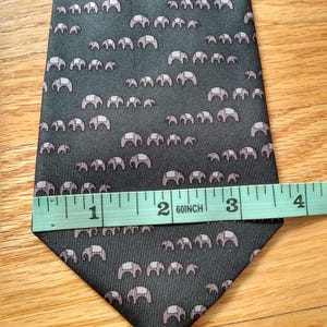 Vintage Elephant Neck Tie Jim Thompson Made in Thailand Necktie