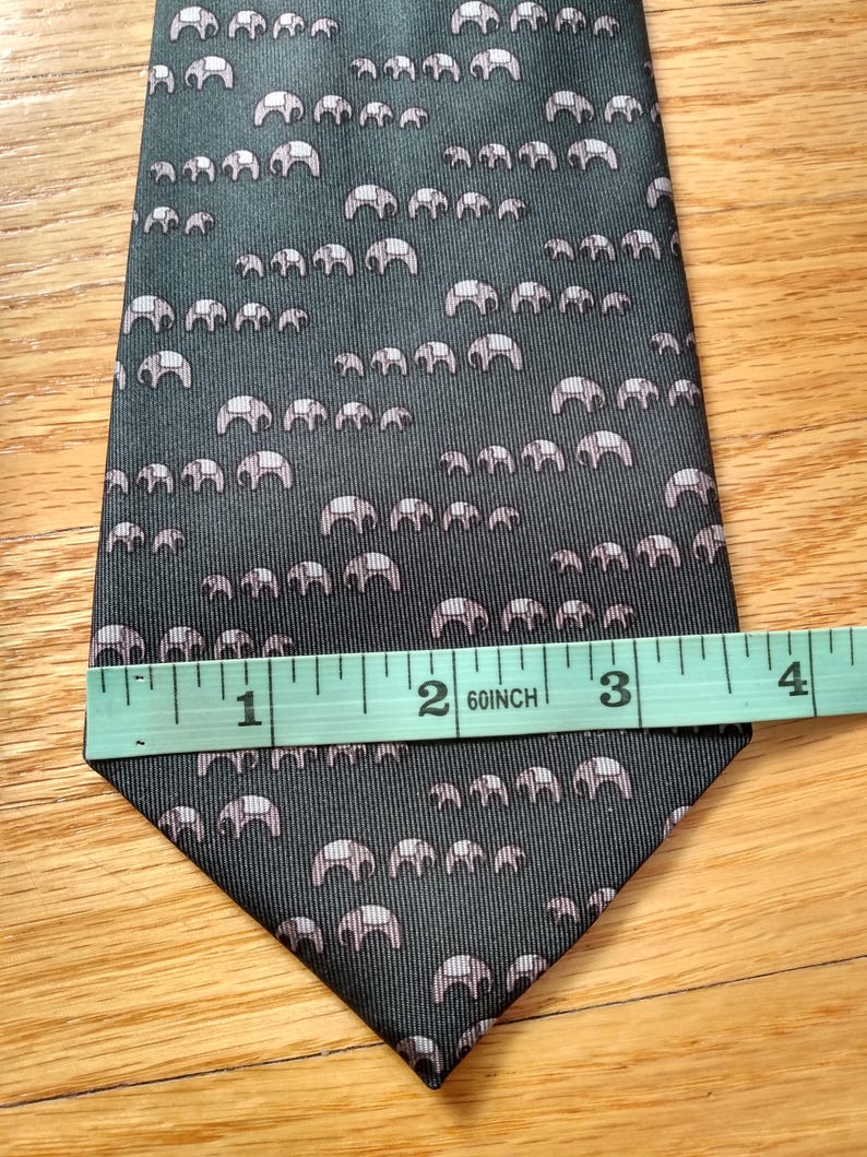 Vintage Elephant Neck Tie Jim Thompson Made in Thailand Necktie