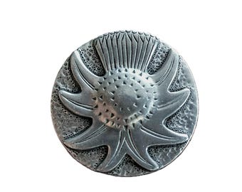 ヴィンテージ スコットランド アザミ ブローチ：スターリングシルバー