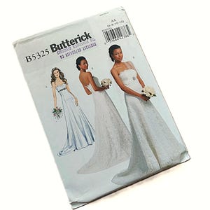 Wedding Dress Sewing Pattern Strapless Formal Gown Size 6-12 UNCUT FF 5325