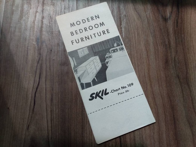 MCM Bedroom Furniture Construction Plans Headboard Dresser Etsy