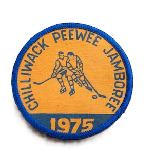 Vintage 70s Hockey Patch Chilliwack PeeWee Jamboree 1975 Sports Collectible