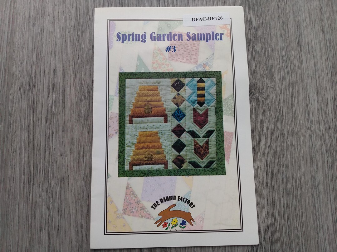 Vintage Beehive Bee Tulip Quilt Block Sewing Pattern #3 Spring Garden ...