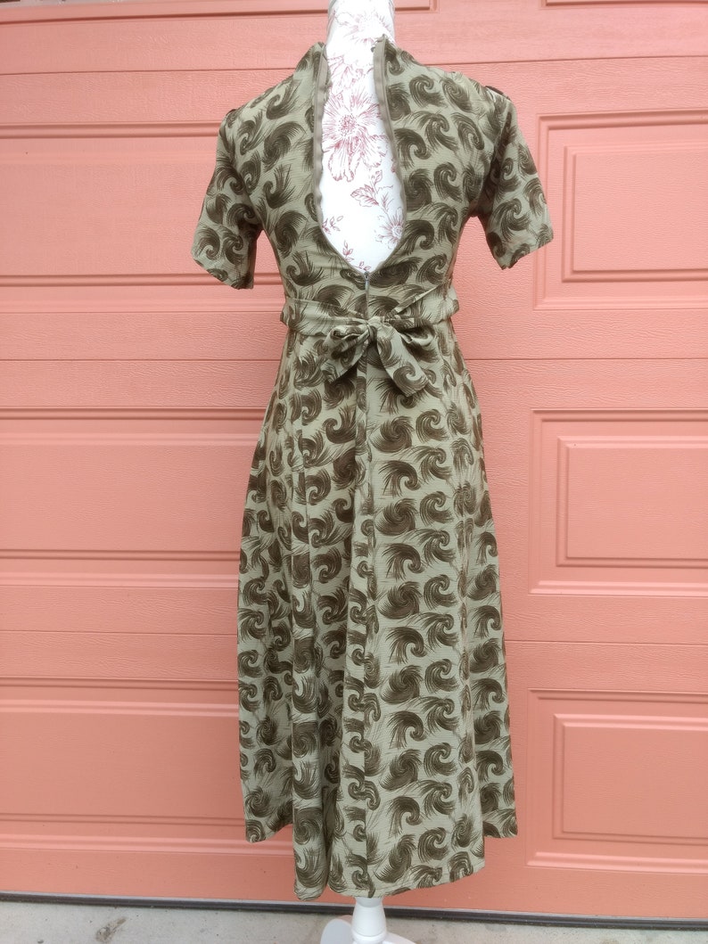 Mennonite Dress Green Swirl Pattern Old Colony Hutterite Amish | Etsy