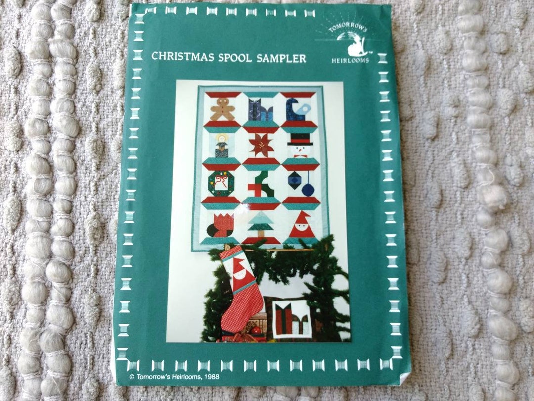 Christmas Spool Sampler Quilt Sewing Pattern Wallhanging Stocking ...