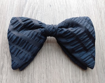 Vintage Blue Bowtie Butterfly Ormond Colonel Clip On Retro 60s 70s Formal