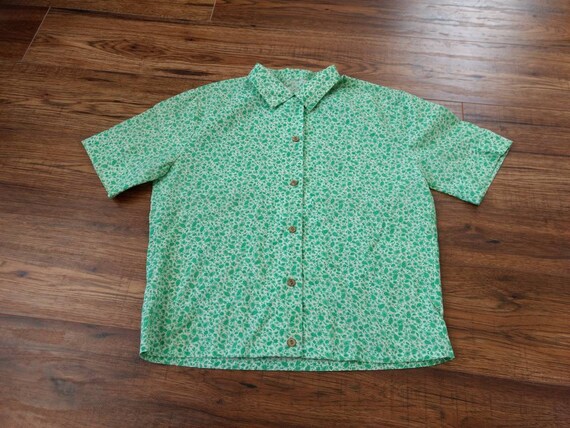 Vintage 50s 60s, Ditsy Floral, Paisley Shirt, Hand