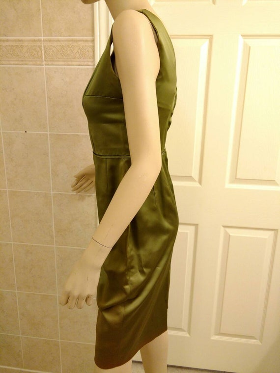 Vintage Green Dress Kay Cox Retro 1960s 1950s Sat… - image 5