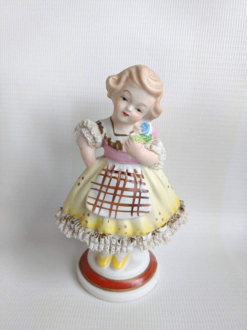 Made in Occupied Japan Vintage Girl Ceramic Figurine Retro Etsy