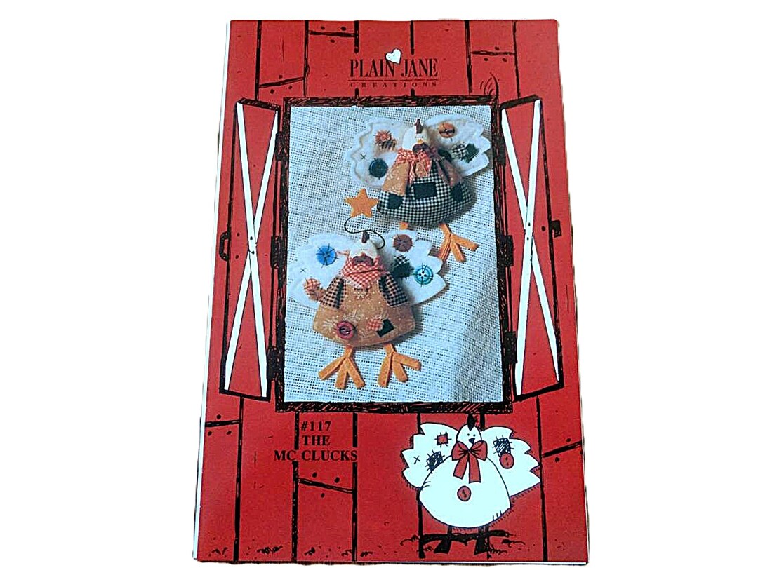 Stuffed Chicken Sewing Pattern Farmhouse Folk Art Decor #117 the ...