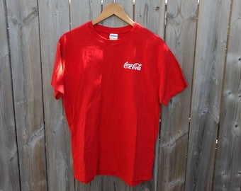 Vintage Coca Cola T Shirt Red Size Large