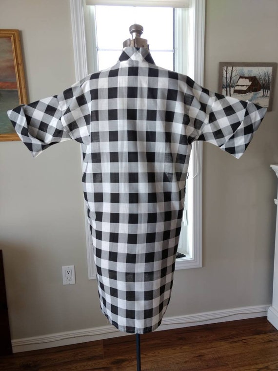 Black and White Buffalo Checked Dress with Pocket… - image 4
