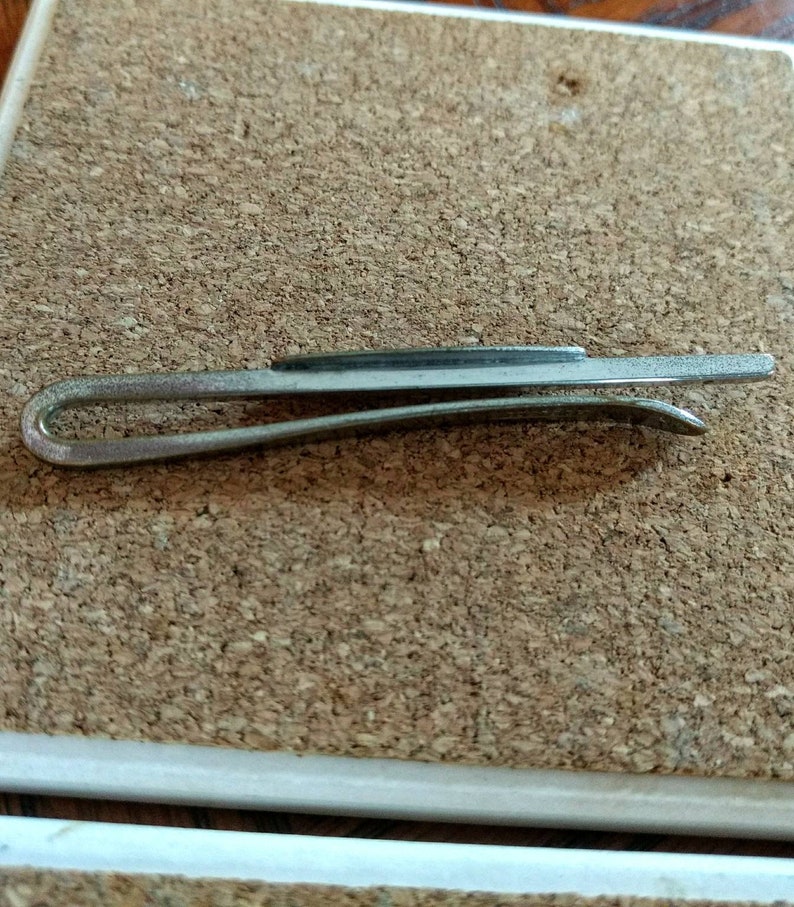 Vintage Hickok Tie Bar Clip Monogram Initial E Name Evan Edward Ethan Elijah Etcetera